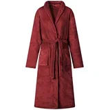Bade mantil bez kapuljače Bordeaux Crvena xxl Flanel