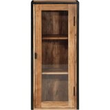 vidaXL Stenska kopalniška omarica 40x30x90 cm akacijev les in železo | Shoptok.si
