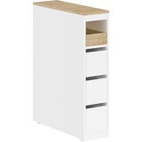 SoBuy Nizka kopalniška omara s štirimi predali Bela 20x60x82cm Sodobno BZR54-K-W, (5000117429) Cene
