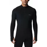 Columbia MIDWEIGHT STRETCH LONG SLEEVE HALF ZIP Muška funkcionalna majica, crna, veličina