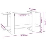 Ormarić za knjige sivi hrast 100 x 30 x 51 cm konstruirano drvo | shoptok.hr