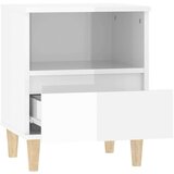  Nočne omarice 2 kosa visok sijaj bele 40x35x50 cm, (20733065) | Shoptok.si