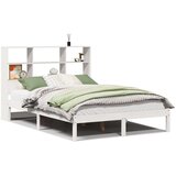 vidaXL Knjižna postelja brez vzmetnice bela 120x200 cm trdna borovina | Shoptok.si