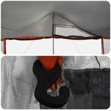  Obiteljski šator s krovom Siva i narančasta 600 x 400 x 268 cm | shoptok.hr