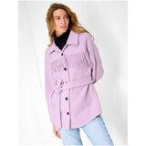 Orsay Light Purple Shirt Winter Jacket with Fringe - Women | Shoptok.si