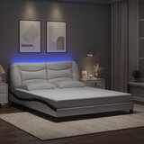  Okvir kreveta s LED-om bez madraca Hvar bijelo-crni 160 x 200 cm | shoptok.hr