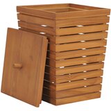  Košara za rublje 30 x 30 x 45 cm od masivne tikovine | shoptok.hr
