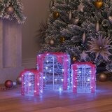 Dekoracija Poklon Kutije 3 pcs Plava 20 x 20 x 21 cm Akril | shoptok.hr