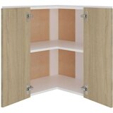 vidaXL Viseča kotna omarica sonoma hrast 57x57x60 cm iverna plošča, (20620681) | Shoptok.si