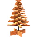 vidaXL Drveno ukrasno božićno drvce voštano smeđi 80 cm od borovine | shoptok.hr