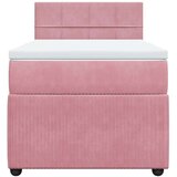Box spring krevet s madracem ružičasti 90x200 cm baršunasti | shoptok.hr