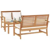  Sjedeća garnitura za vrt 3 pcs Prirodna Čvrsto teak drvo | Eponuda.ba