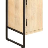 Police Knjižna omara 4-nadstropna 124x30x180 cm trden mangov les | Shoptok.si