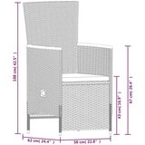  Vrtna jedilna garnitura 9-delna z blazinami siva, (20672089) | Shoptok.si
