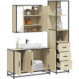 Maison Chic Kopalniški sestavi - Kopalniška garnitura 3-delna sonoma hrast inženirski les, (21787726) | Shoptok.si