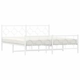  Metalni okvir kreveta uzglavlje i podnožje bijeli 180x200 cm | shoptok.hr