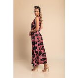 Fenzy Maxi Obleka Z Leopardjim Potiskom, Bordo | Shoptok.si
