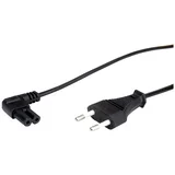 value napajalni kabel euro ploski vtič pod kotom C7\, 2-polni\, črn\, 1\,8 m value 19.99.2088 tok priključni kabel črna 1.80 m, (20414640)