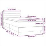 Box spring krevet s madracem tamnosivi 90x220 cm baršunasti | shoptok.hr