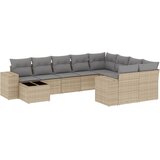  10-dijelni set vrtnih sofa s jastucima bež od poliratana | shoptok.hr