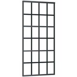 vidaXL Drsna vrata z opremo ESG steklo in aluminij 90x205 cm | Shoptok.si