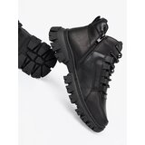 Sergio Leone Black lace-up hiking boots with a thick sole | ePonuda.com