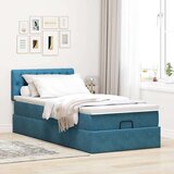 vidaXL okvir kreveta s madraca tamnoplavi 80x200cm baršunasti | shoptok.hr