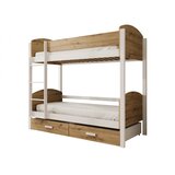 ADRK Otroki pograd Jori z vzmetnico in predali 86 cm - BELA-HRAST | Shoptok.si