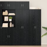 vidaXL omara za shranjevanje Črna hrast 70x42.5x225 cm Inženirski les, stenska omara Črna hrast 70x42,5x40 cm Inženirski les u