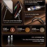 Remax Kabel C01 ZINC Alloy braided Type-C na Type-C 100w sa ekranom 1/2m crni | ePonuda.com