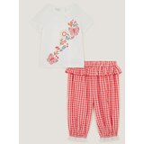 Monsoon Children Komplet majica i pantalone za decu, Vezeni, Crveno-beli Cene