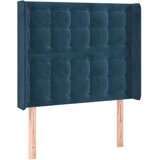 vidaXL Vzglavje z ušesi temno modro 93x16x118/128 cm žamet, (20933265) Cene
