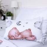 Jerry Fabrics Bela bombažna otroška posteljnina za otroško posteljico 100x135 cm Teddy Bear "Ribbon" – | Shoptok.si