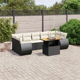 vidaXL 8-dijelni set vrtnih sofa od poliratana s jastucima crni | shoptok.hr