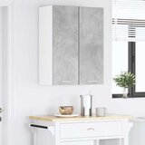 Viseći ormarić 2 pcs Beton siva i bijela 30 x 31 x 80 cm | Eponuda.ba