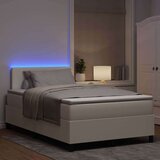  boxspring postelja z vzmetnico, žamet, krem/bela, 120×190 cm | Shoptok.si