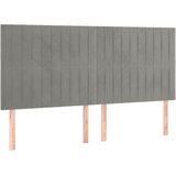  Krevet s oprugama i madracem svjetlosivi 200x200 cm baršunasti | shoptok.hr
