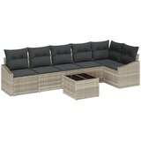  Set sofe s jastukom 7 pcs Svjetlosiva poliratan | shoptok.hr