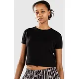stone Tight Crop T-shirt black