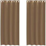 Voile zavjese s ušicama 2 kom svijetlosmeđe | Shoptok.si