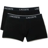 Lacoste 2 Pack Cotton Stretch Logo Trunks Black/Black Crna | shoptok.hr