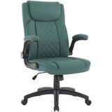 CARRYHOME pisarniški stol kovina, umetna masa, tekstil temno zelena | Shoptok.si