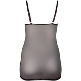 Cottelli Plus Size - prozirni negliže s umetkom od čipke (crni) - 3XL | shoptok.hr