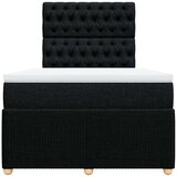  Krevet box spring s madracem crni 120 x 190 cm od tkanine | shoptok.hr