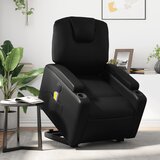 Maison Chic Električni masažni fotelj - Relax naslanjač s funkcijo vstajanja črno um. usnje, (22062029) | Shoptok.si
