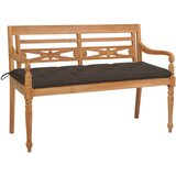 vidaXL Klop Batavia s taupe blazino 150 cm trdna tikovina | Shoptok.si