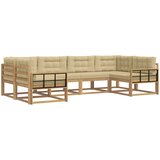  Set vanjskih sofa 6 kom. Bijela i bež 325 x 168,5 x 73 cm | shoptok.hr
