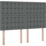  Krevet S LED lampica s pohranom Tamno siva 140 x 190 cm tkanina | shoptok.hr