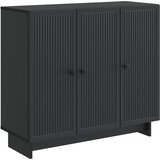 vidaXL Strani šal Črna 89 x 34,5 x 80 cm Inženirski les, (5000217772) | Shoptok.si