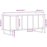Ormarić za ploče boja hrasta 100x38x48 cm od konstruiranog drva | shoptok.hr
